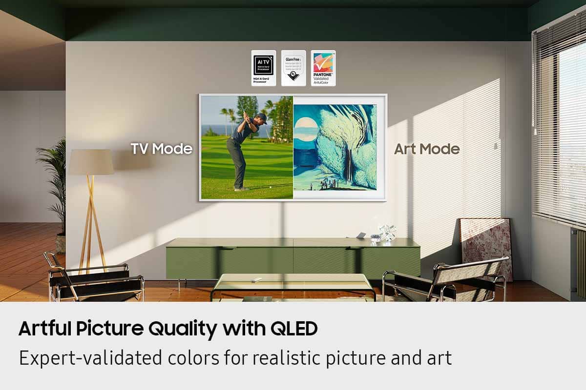Artful Picture Quality with QLED: Expert-validated colors for realistic picture and art.
