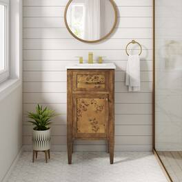Elysian Bathroom Vanity Basin Included by Modway - White Brown