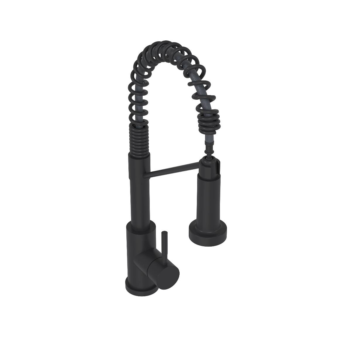 Alt View 4. Ropilly - Ropilly Single Handle Kitchen Faucet Matte Black Pull Down Modern Kitchen Sink Faucet 19 Inch Stainless Steel - Matte Black.