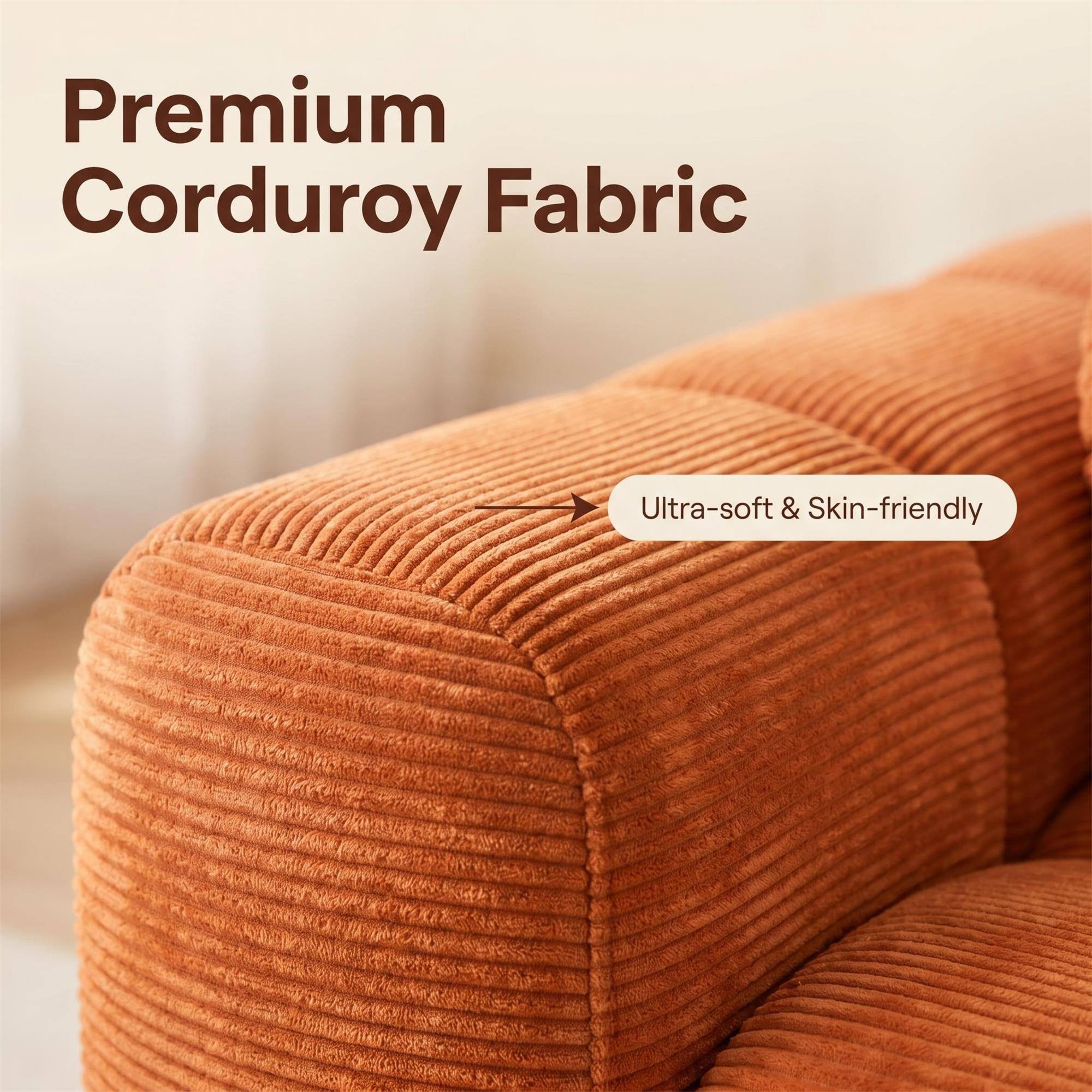 Premium Corduroy Fabric  
Ultra-soft & Skin-friendly