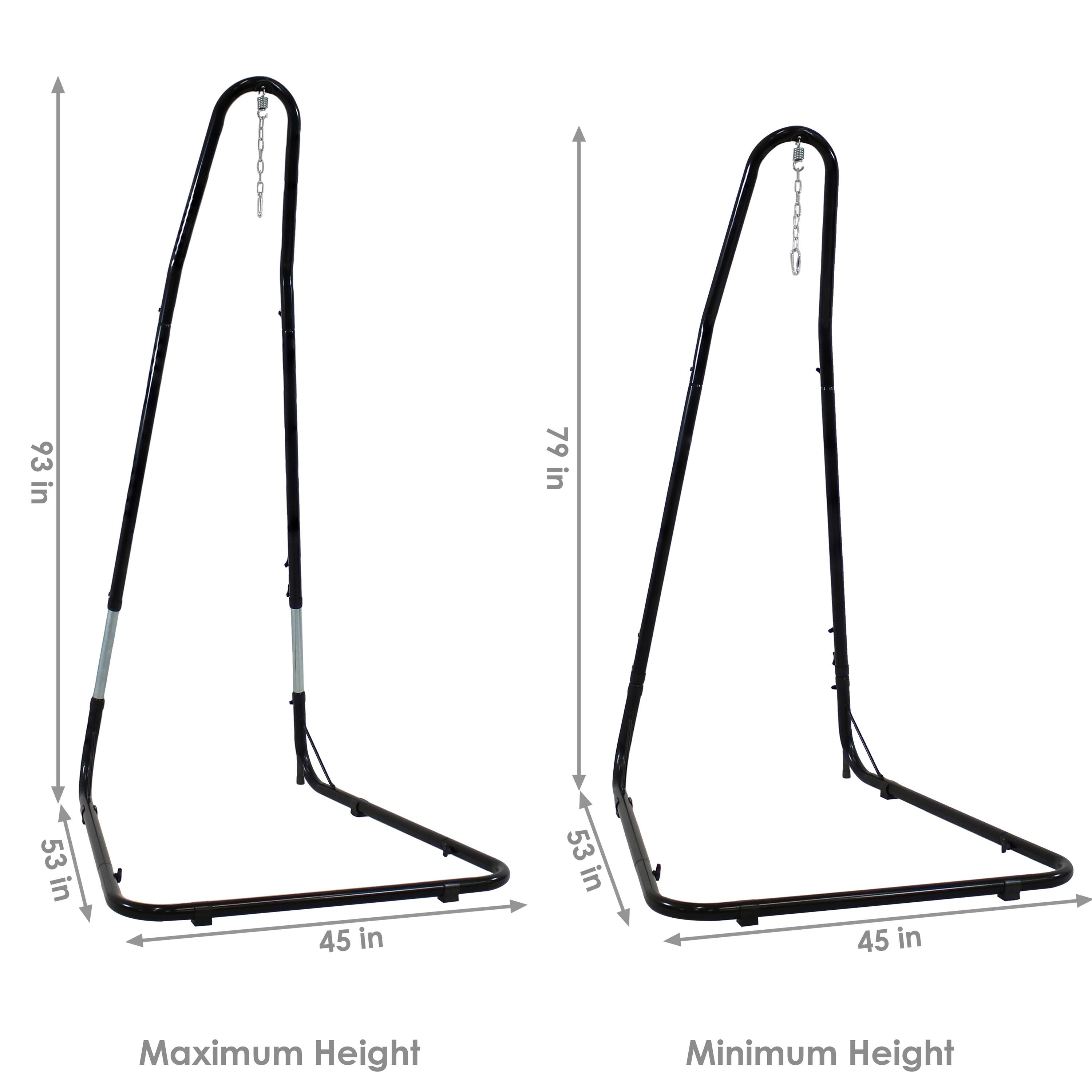 Maximum Height: 93 in, 53 in, 45 in  
Minimum Height: 79 in, 53 in, 45 in