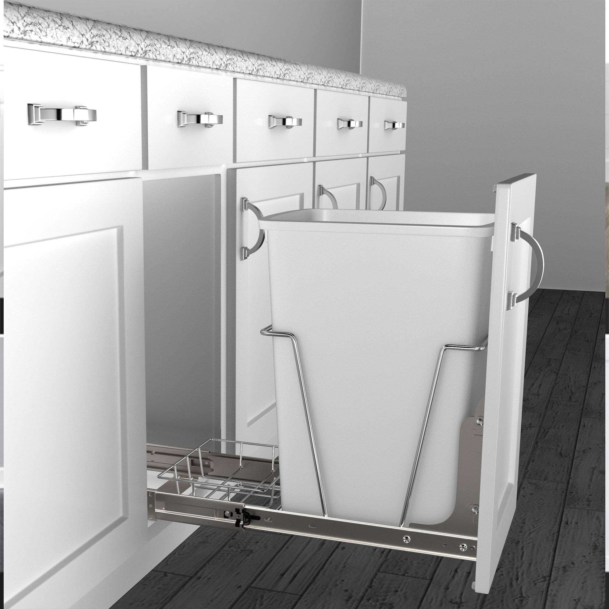 Alt View 3. Rev-A-Shelf - Rev-A-Shelf Cabinet Door Mount Kit for Pullout Shelves & Trash Cans, 5WB-DMKIT - Silver.