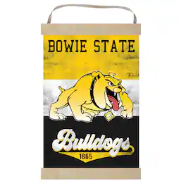 Jardine - Bowie State Bulldogs Retro Logo Banner Sign - Yellow