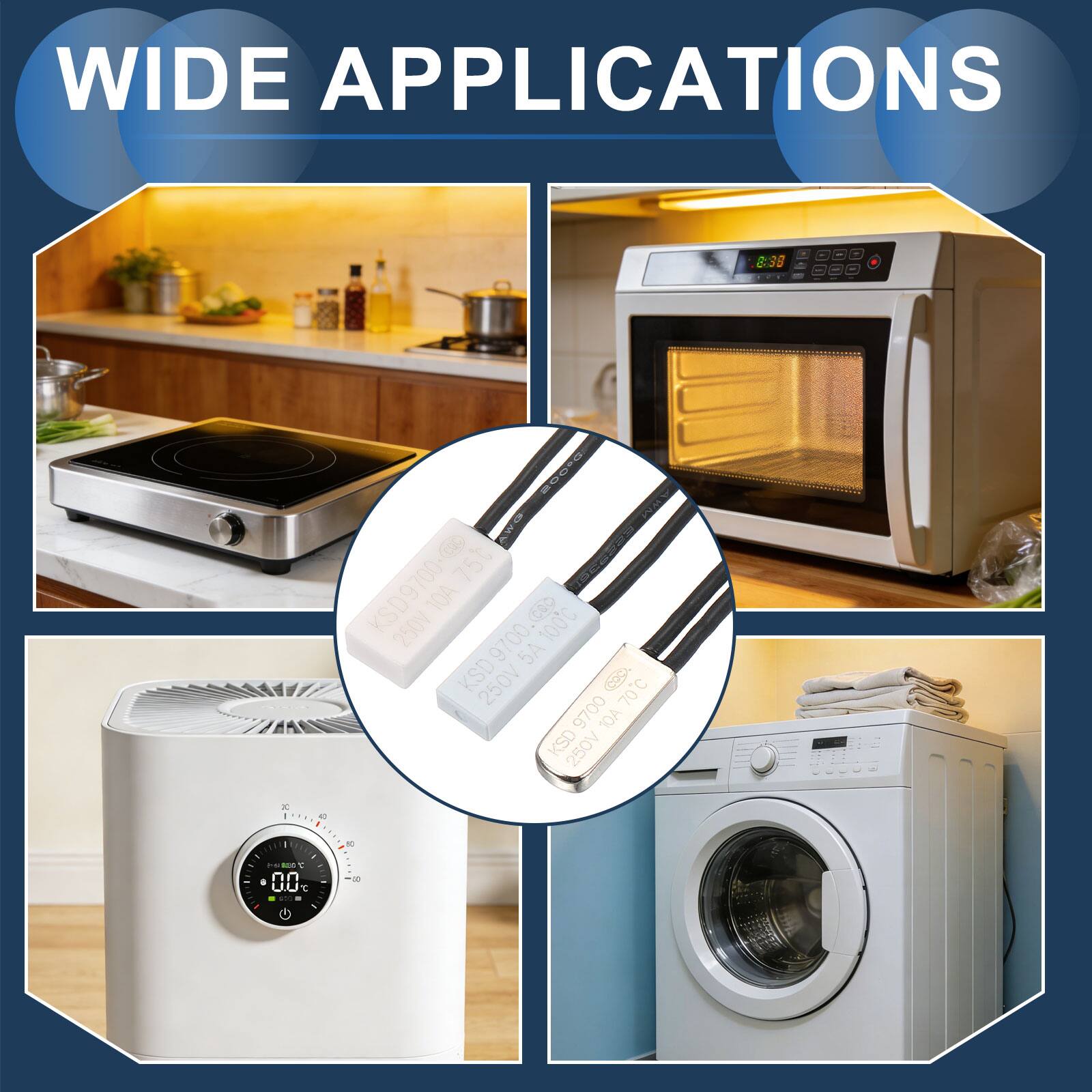 WIDE APPLICATIONS

2:36 - 2 200IO p-0 750 KSD9700 250V 10A 100C 9700 5A KSD 250V 70C 9700 10A KSD 250V 7. 7 1 ... a a - . -. - 1 . 00 E  N e