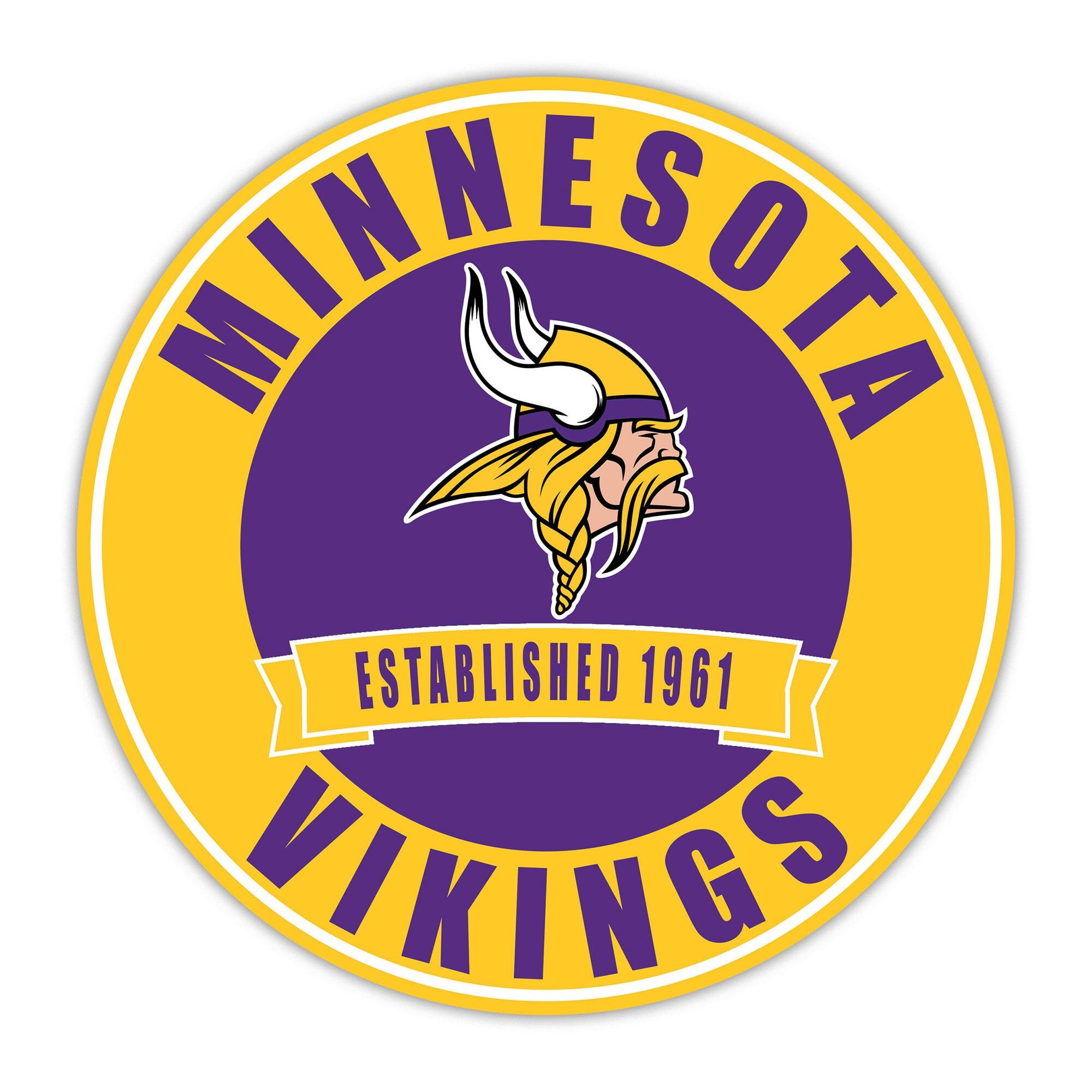 Minnesota Vikings 24" Circle with Banner