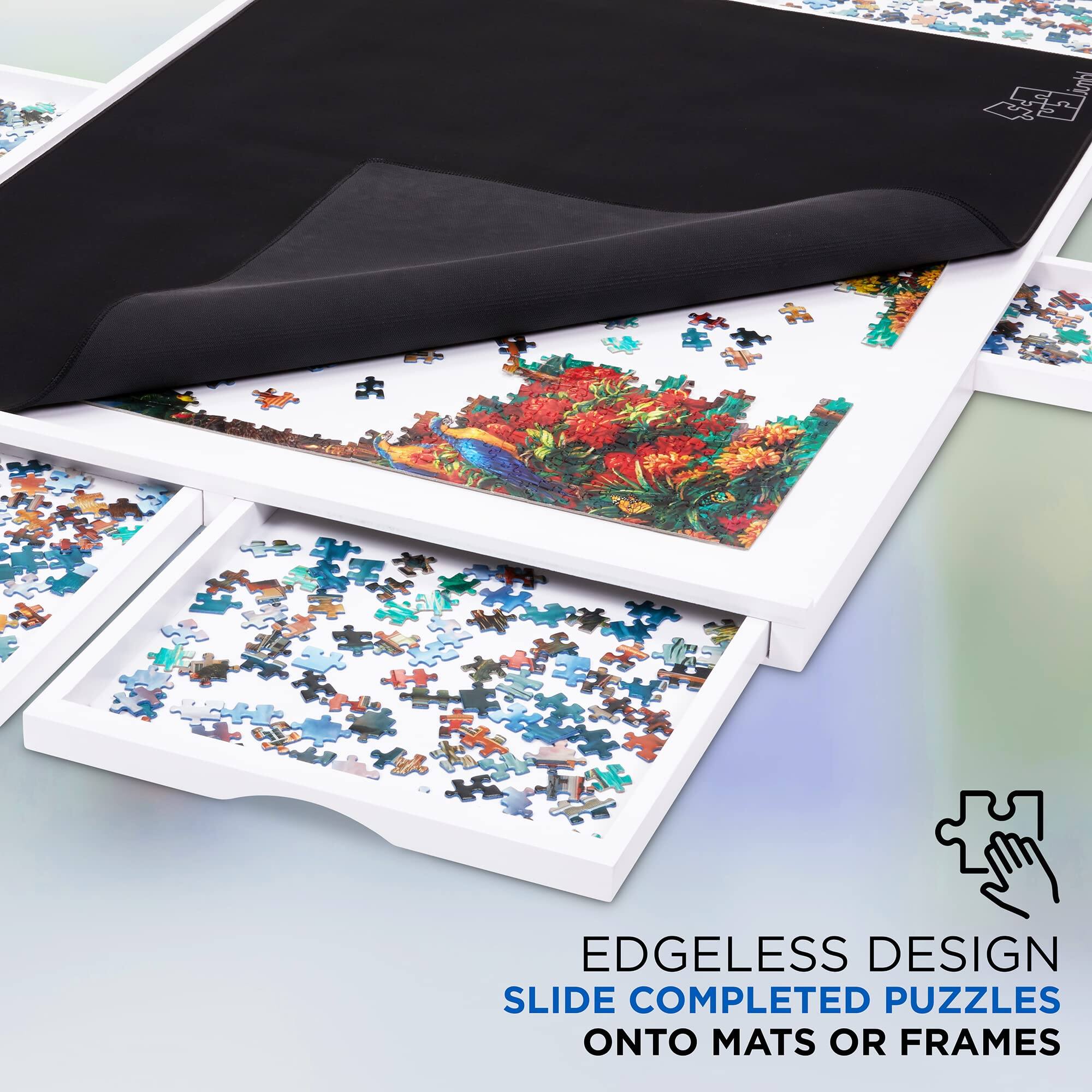 EDGELESS DESIGN
SLIDE COMPLETED PUZZLES ONTO MATS OR FRAMES
