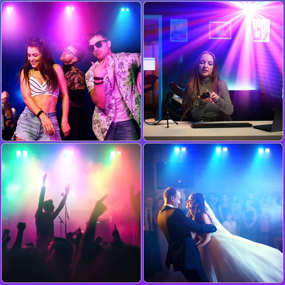Angle. UKing - Complete Professional 7in1 Stage LED Laser Lights DJ Band DMX System & Stand&Bag.