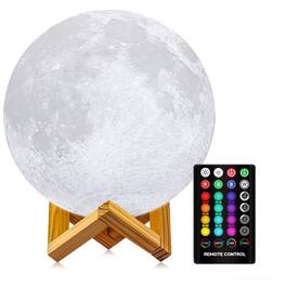 MAGICAL RUBS - Moon Lamp 16 Colors Led Night Light For 3d Printing With Stand& Remote/touch Control & Timing Friend Birthday - 6.0 inch