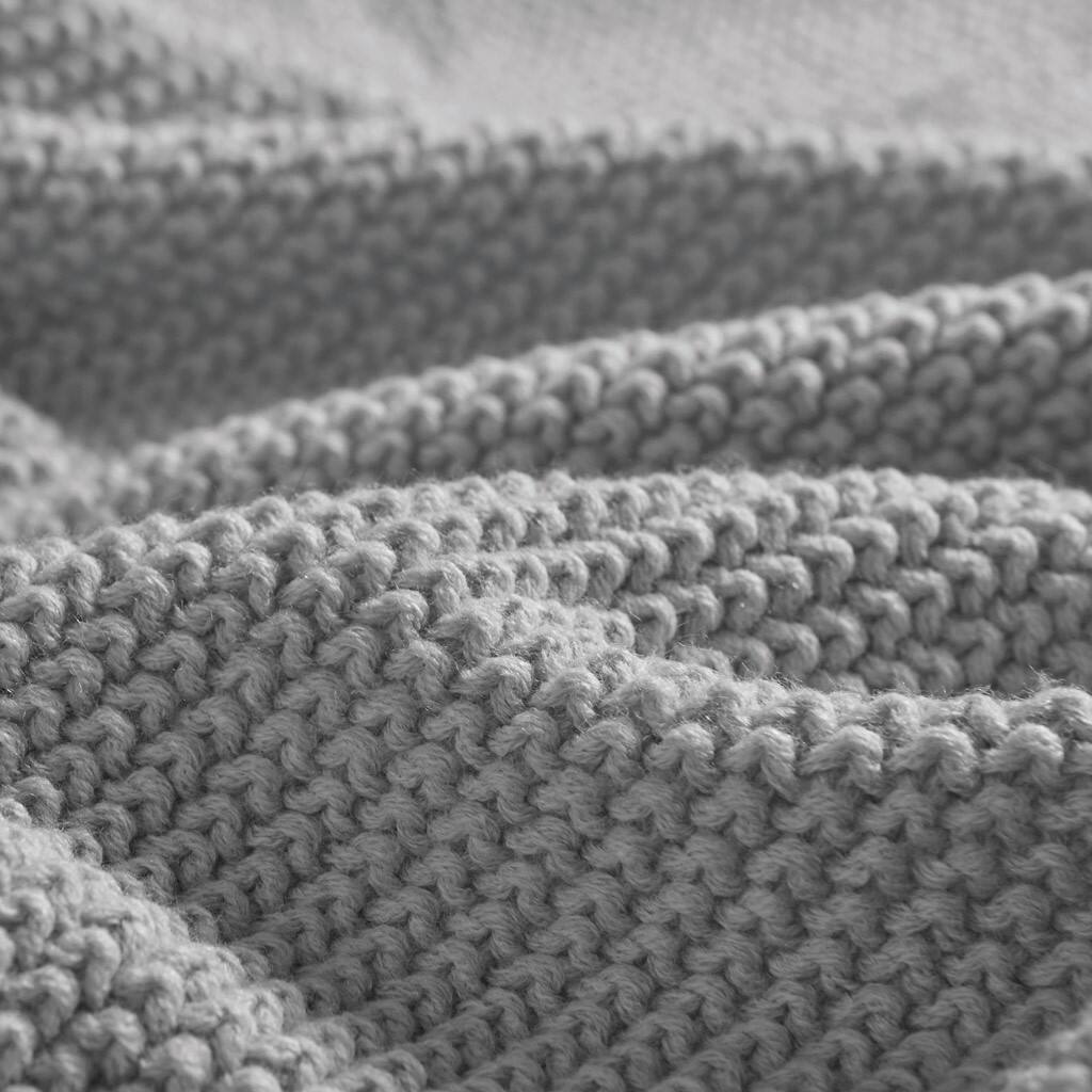Alt View 5. Gracie Mills - Gracie Mills Lessie Knit Cottage Throw Blanket - Grey.
