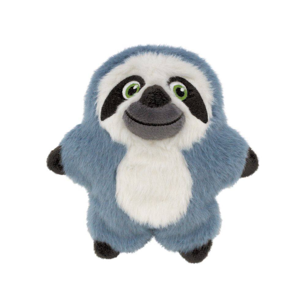 Front. KONG - Kong Snuzzles Kiddos Sloth Dog Toy in Small - Gray.