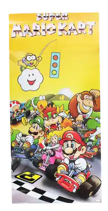 Super Mario Bros. - Super Mario Kart 10"x22" Poster - Yellow