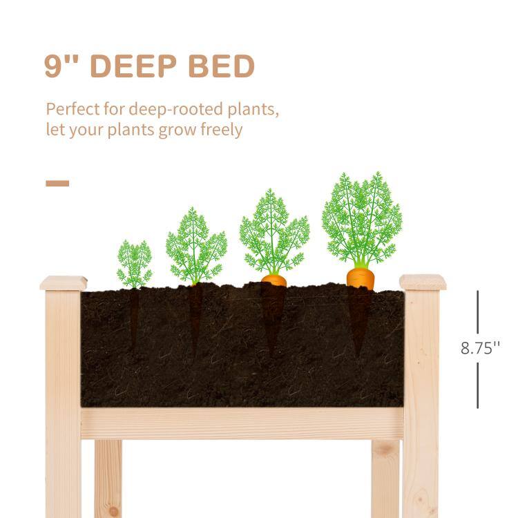 9" DEEP BED  
Perfect for deep-rooted plants, let your plants grow freely  
8.75"