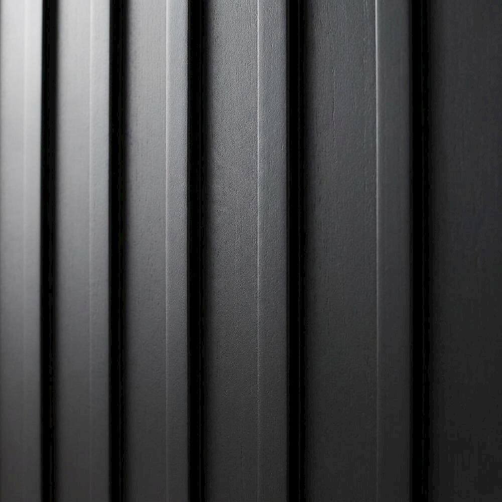 Alt View 2. FurniFact - Large record player cabinet with vinyl storage in modern design - Matte Black.