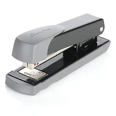 Front. Swingline - Commercial Stapler, 20-Sheet Capacity - Black/Gray.