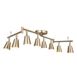 Dazzed Corner - 8-Light LED Track Kit, Adjustable Spotlight - Matte Brass