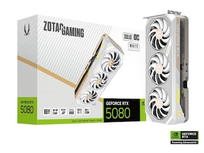 ZOTAC SOLID OC White RTX 5080 16GB GDDR7 PCIe 5.0 DLSS 4.0 ZOTAC SOLID OC White RTX 5080 16GB GDDR7 PCIe 5.0 DLSS 4.0