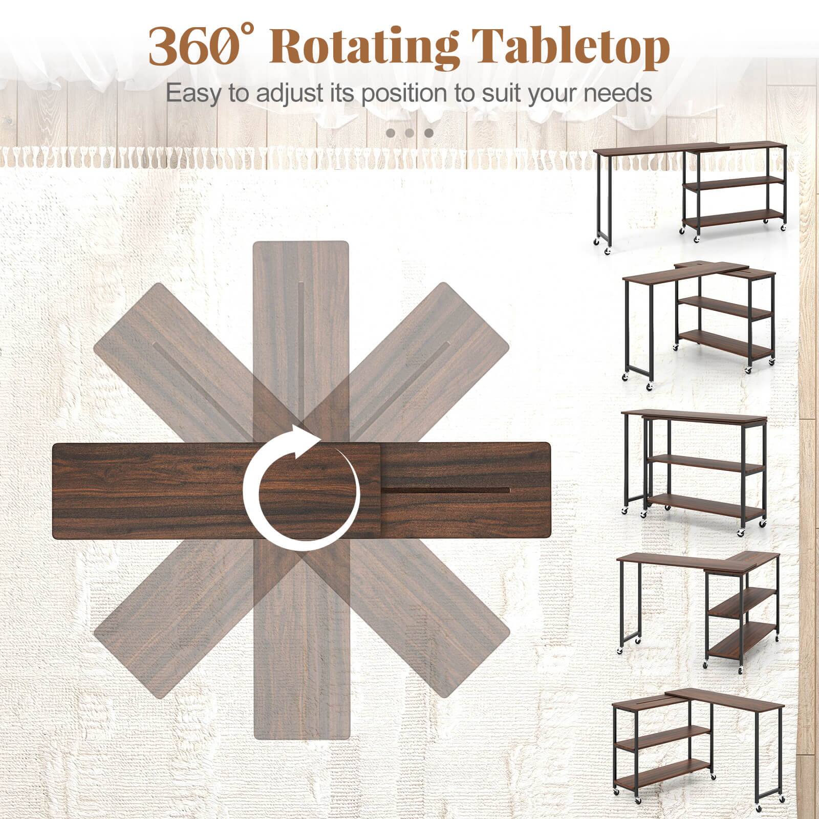 360° Rotating Tabletop  
Easy to adjust its position to suit your needs