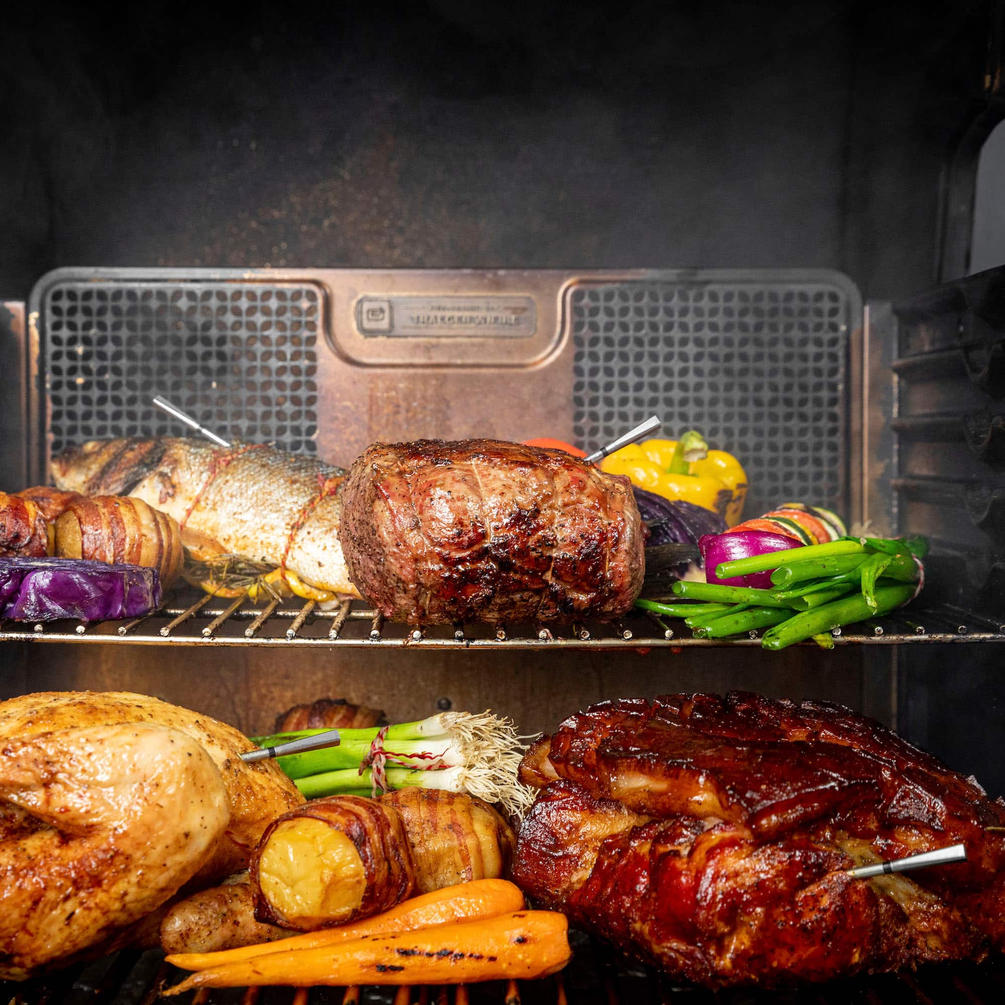 Alt View 3. Traeger Grills - MEATER Pro Wireless Meat Thermometer - Bamboo.