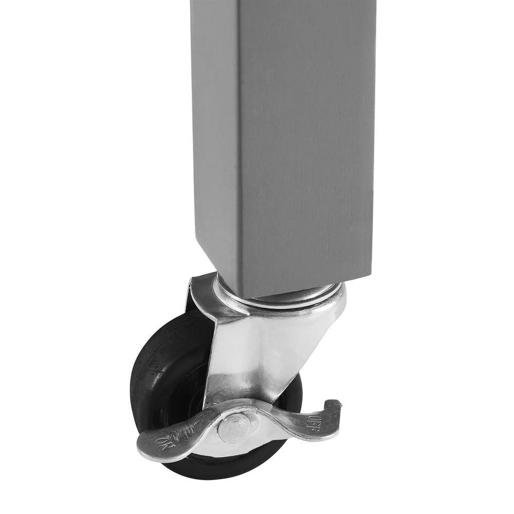 Alt View 1. Crosley Furniture - Chloe Stainless Steel Top Kitchen Island/Cart - Gray.