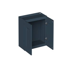 Boyel Living - 24-in W x 18-in H x 12-in D Shaker RTA Kitchen Wall Cabinet with Soft-Close - Charcoal Blue