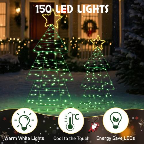 150 LED Lights  
Warm White Lights  
Cool to the Touch  
Energy Save LEDs