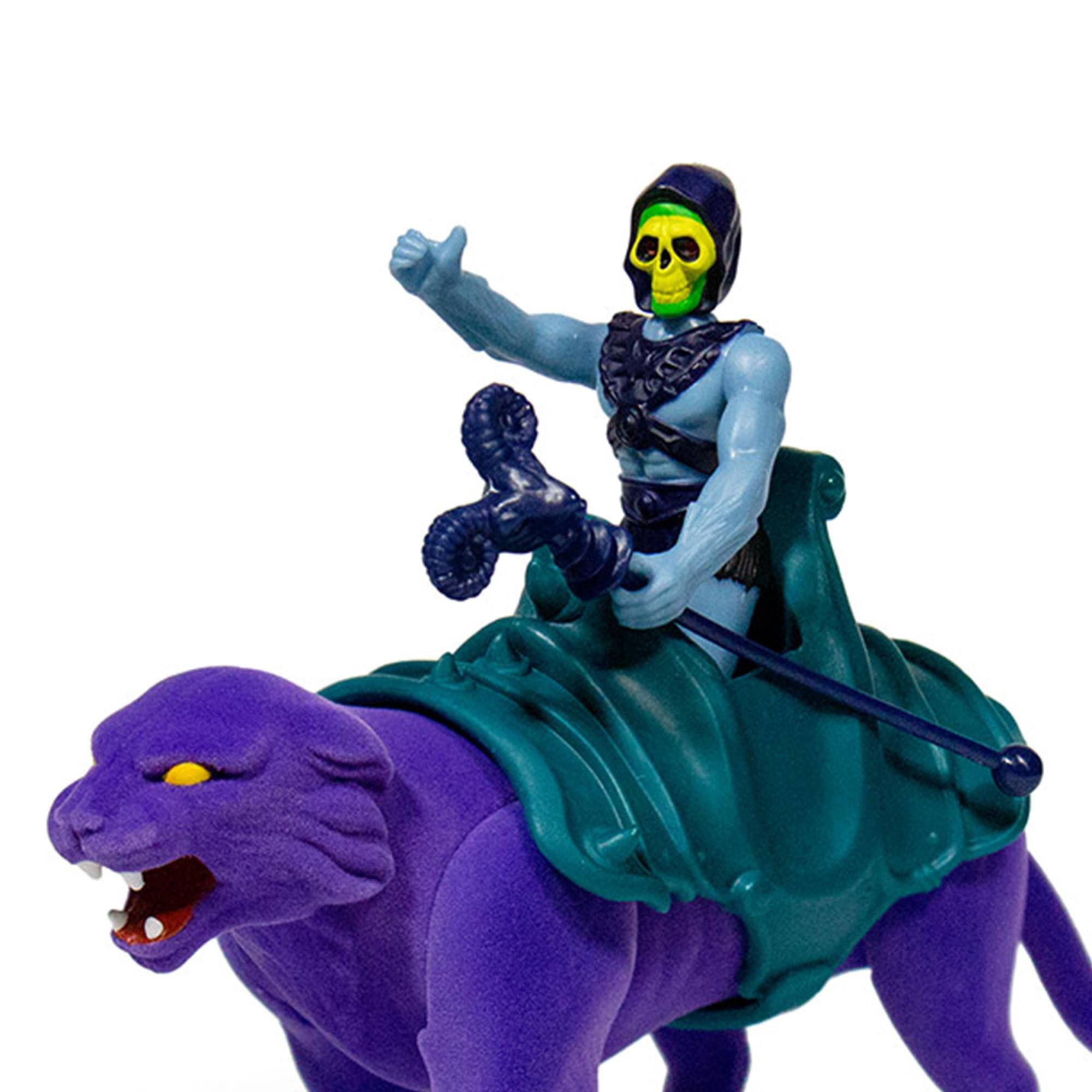 Alt View 1. Super7 - Masters of the Universe 3.75 Inch ReAction Figure Set | Skeletor & Panthor - Purple.