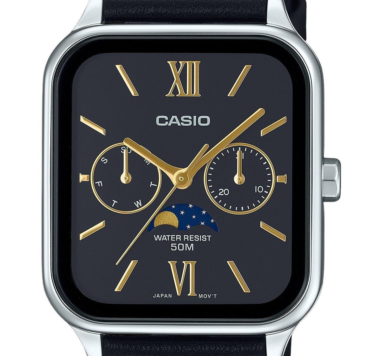 Casio Standard Analog Quartz MTP M305L 1A2V Leather Strap Dial
