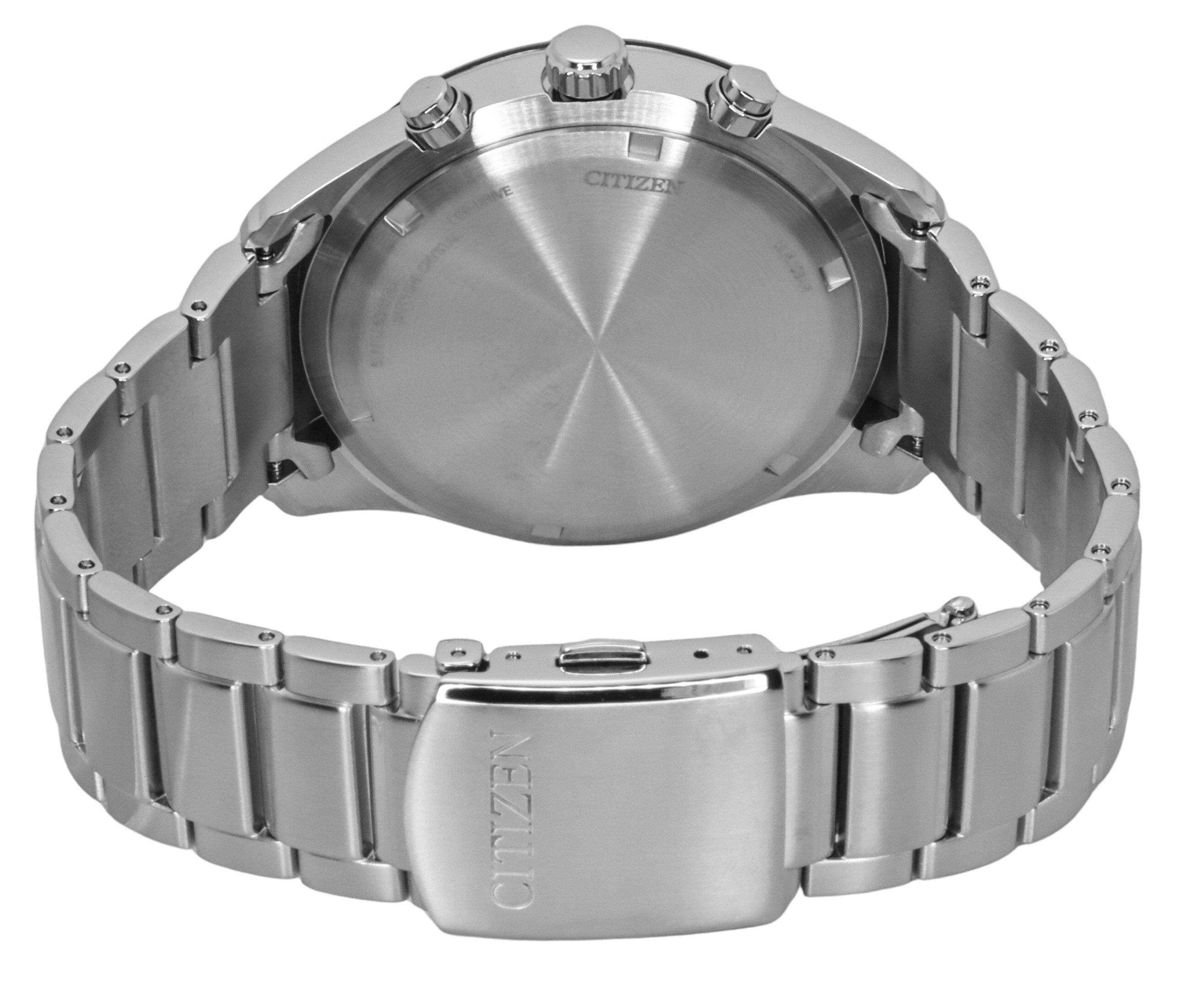 Citizen Eco Drive Chronograph Stainless Steel White Dial CA4674