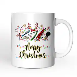 OrnamentallyYou - Barber Buffalo Plaid Christmas Mug, Barbershop Gift - White