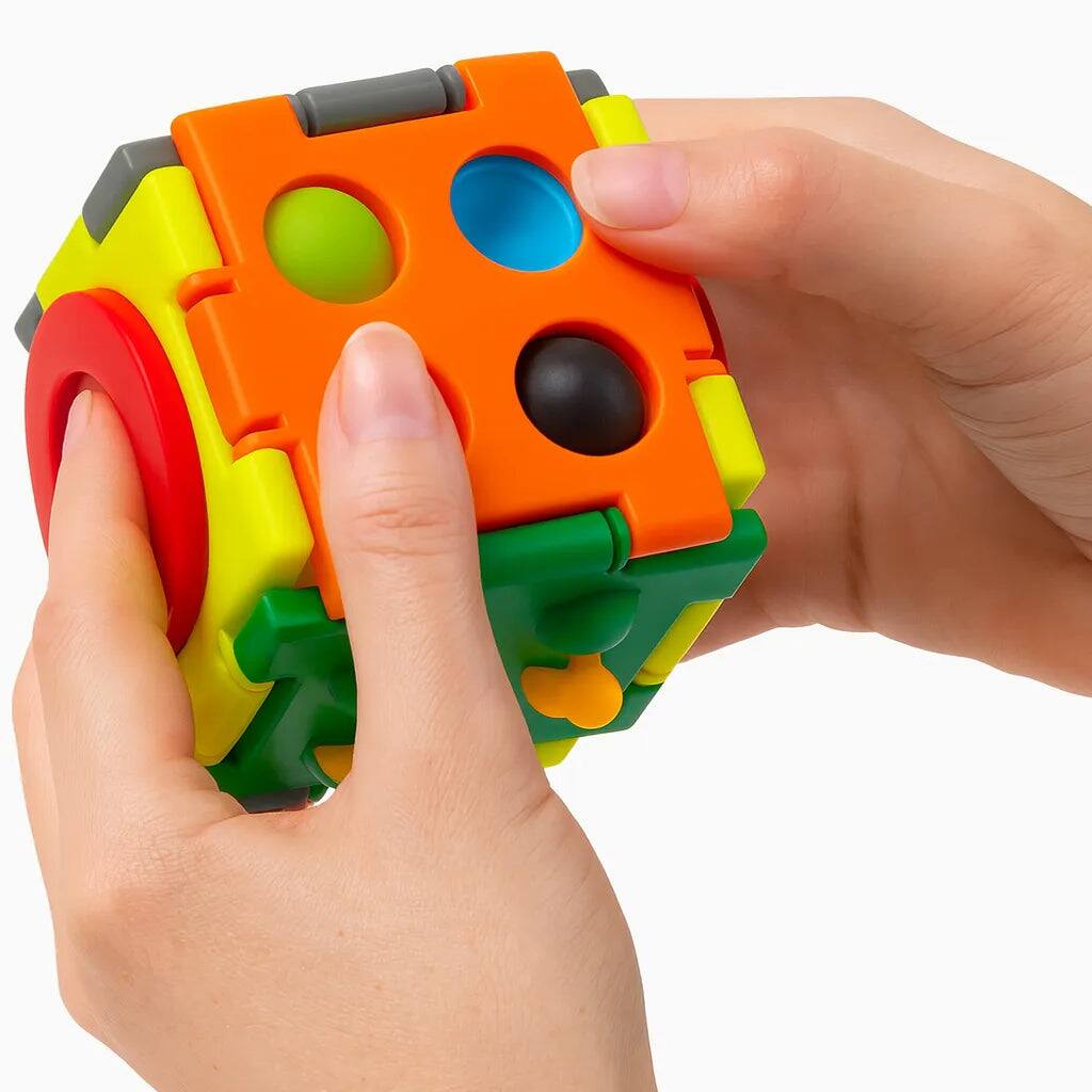 Angle. One For Fun - Super Sensory Square 6-Sided Fidget Cube, Pocket Stress Relief and Focus Toy for All Ages - Multicolor.