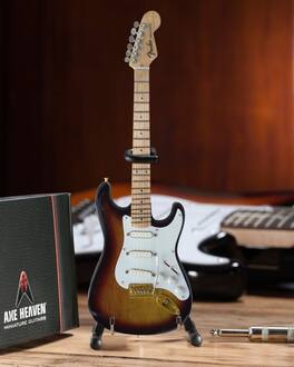 Axe Heaven - Fender Stratocaster 60th Anniversary Sunburst Mini Guitar Replica Collectible - Collectibles - Multicolor