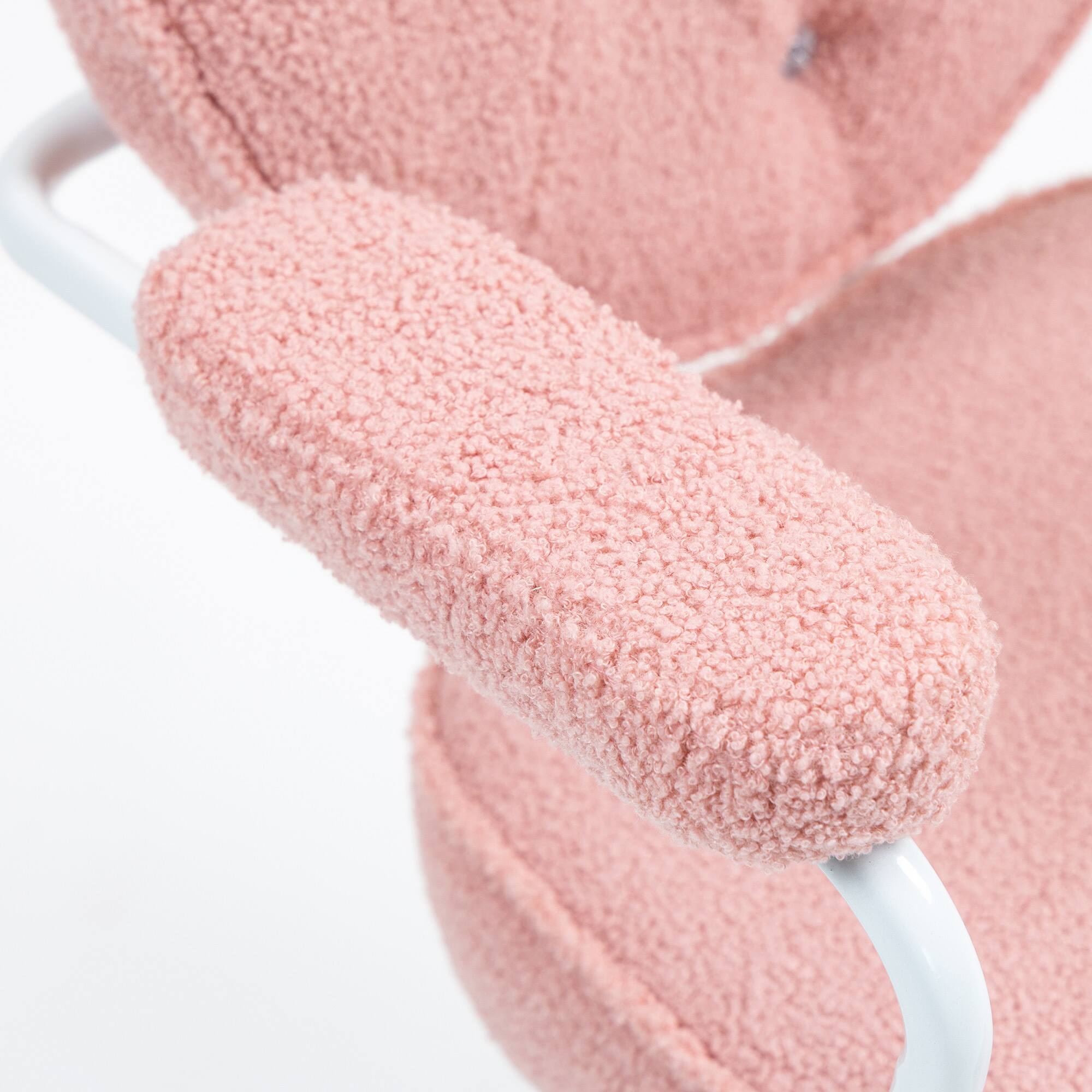 Alt View 8. Homcom - Teddy Fleece Button Tufted Computer Desk Chair with Swivel - Pink.