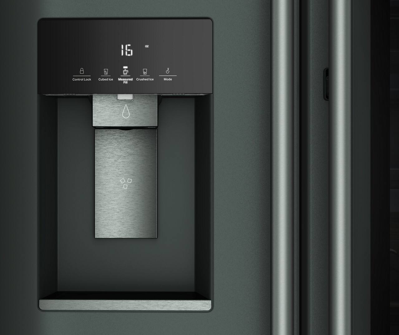 15 - 2 Control Lock Cubed Ice Measured Crushed Ice Mode