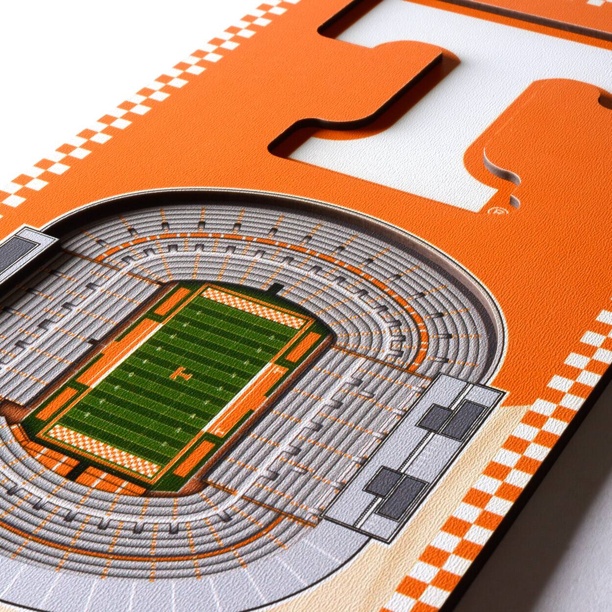 Alt View 1. YouTheFan - Tennessee Volunteers 6'' x 19'' 3D StadiumView Banner - Multicolor.
