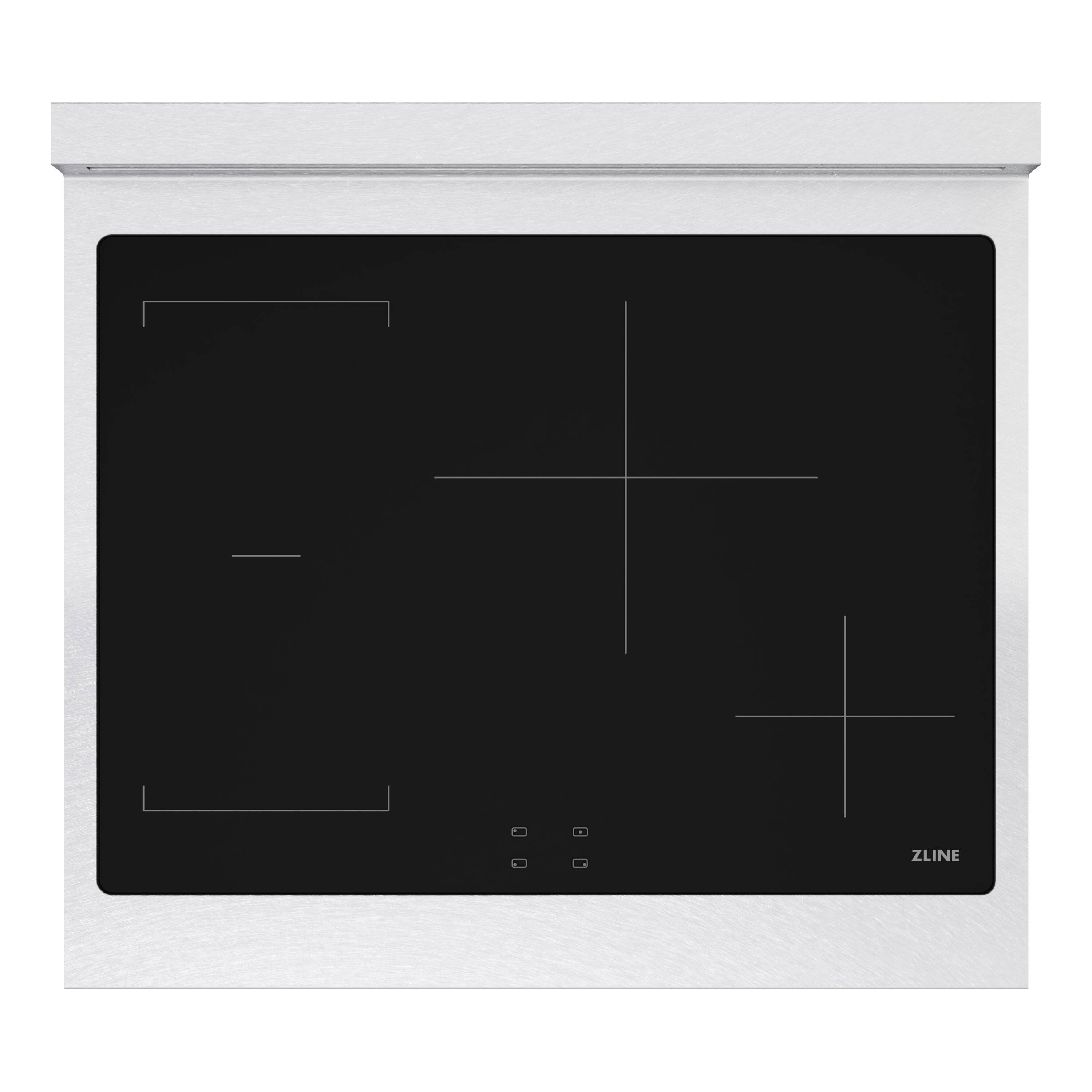 Alt View 6. ZLINE - Autograph 30 in. Paramount Built-in Induction Rangetop with 4 Element Cooktop in Satin Steel & Matte Black Accents - Satin Stainless Steel.