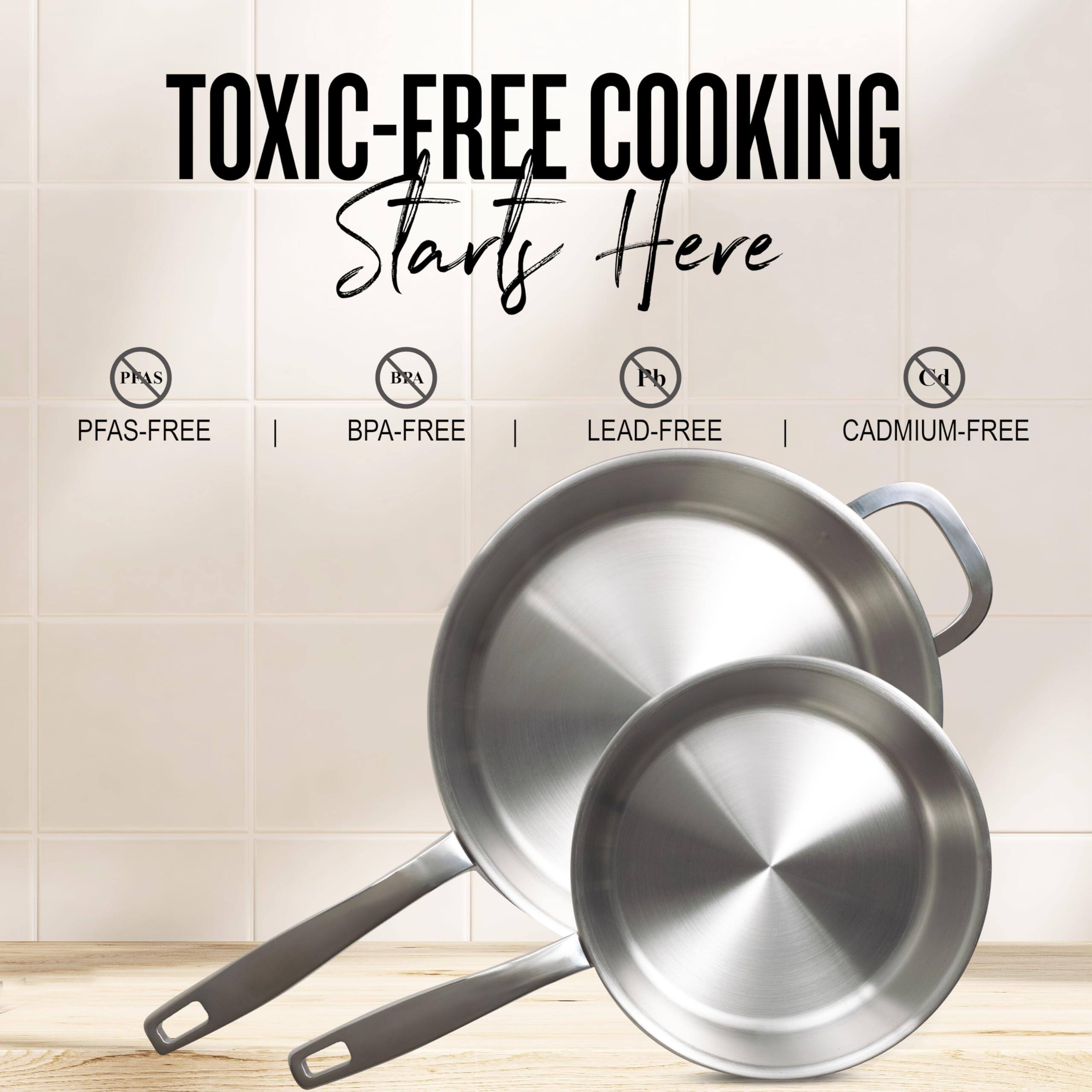 Alva Maestro 5 Ply Stainless Steel Frying Pan 3 Piece Set Oven