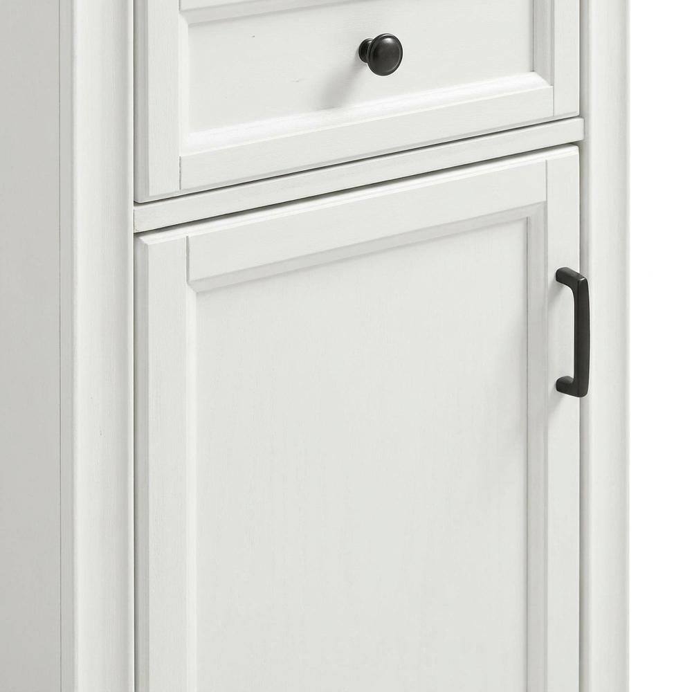 Alt View 3. FurniFact - White linen cabinet with anti-tip hardware and sturdy construction - White.