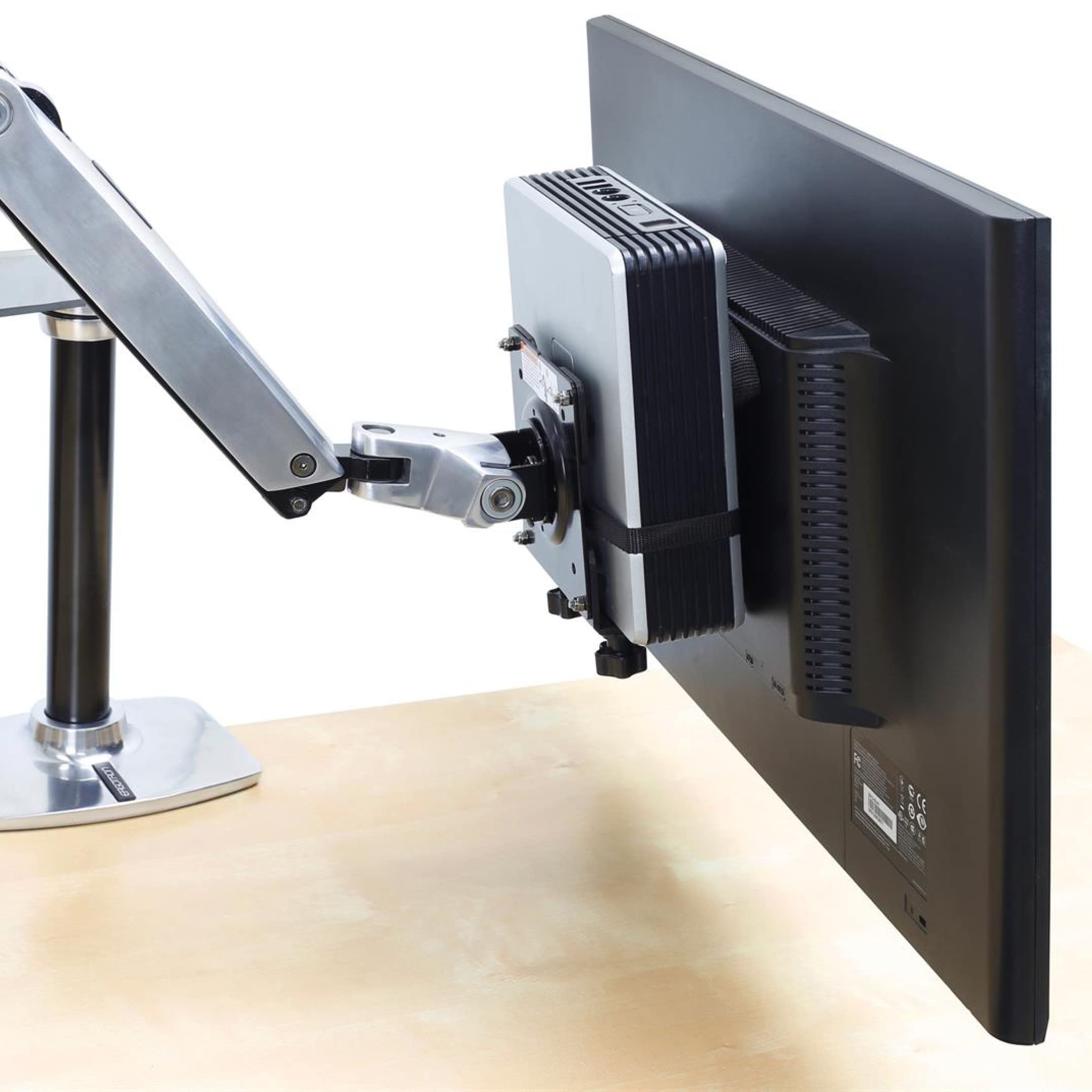 Alt View 3. Ergotron - 80-107-200 CPU Mount for Thin Client - Black - 6 lbs. Load Capacity - Flat Panel Display - 75 x 75, 100 x 100 - VESA Mou - Black.