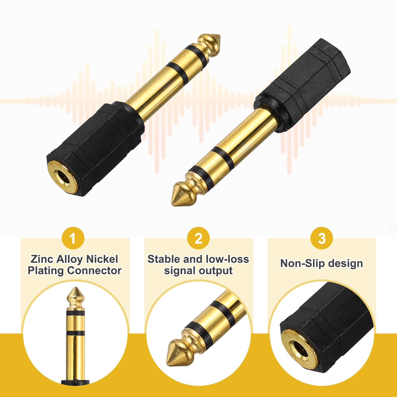 1. Zinc Alloy Nickel Plating Connector  
2. Stable and low-loss signal output  
3. Non-Slip design