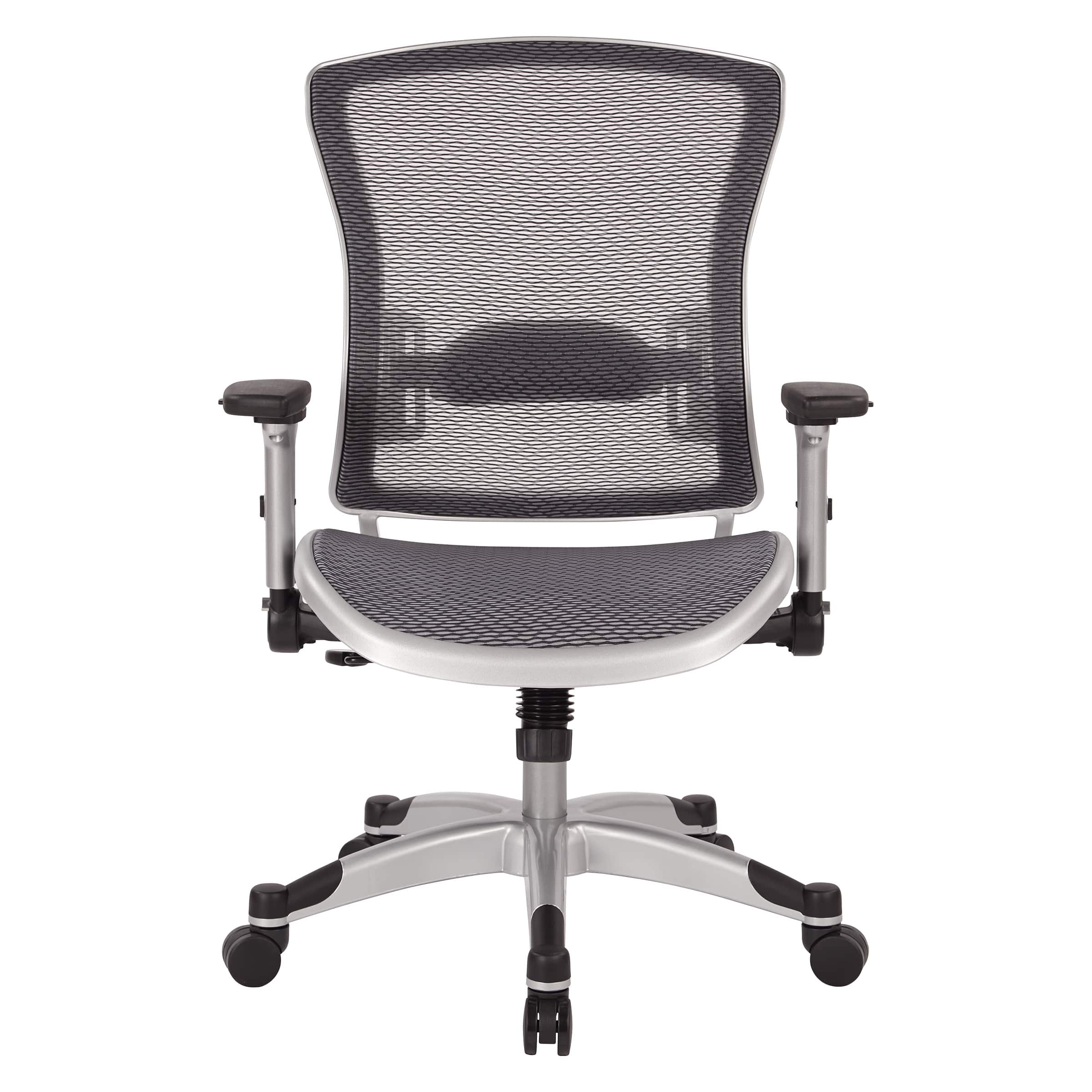 Office Star Products - Exec Breathable Mesh Back Chair - Platinum