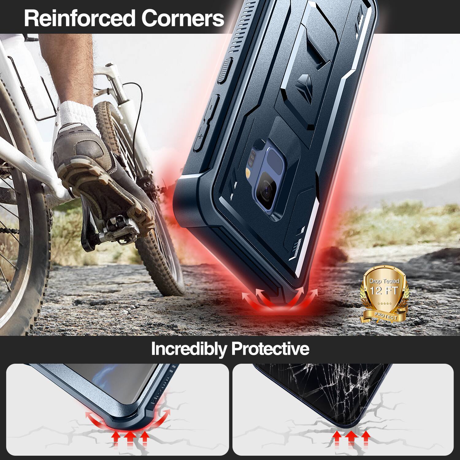 Reinforced Corners  
Drop Tested 12 FT  
Incredibly Protective