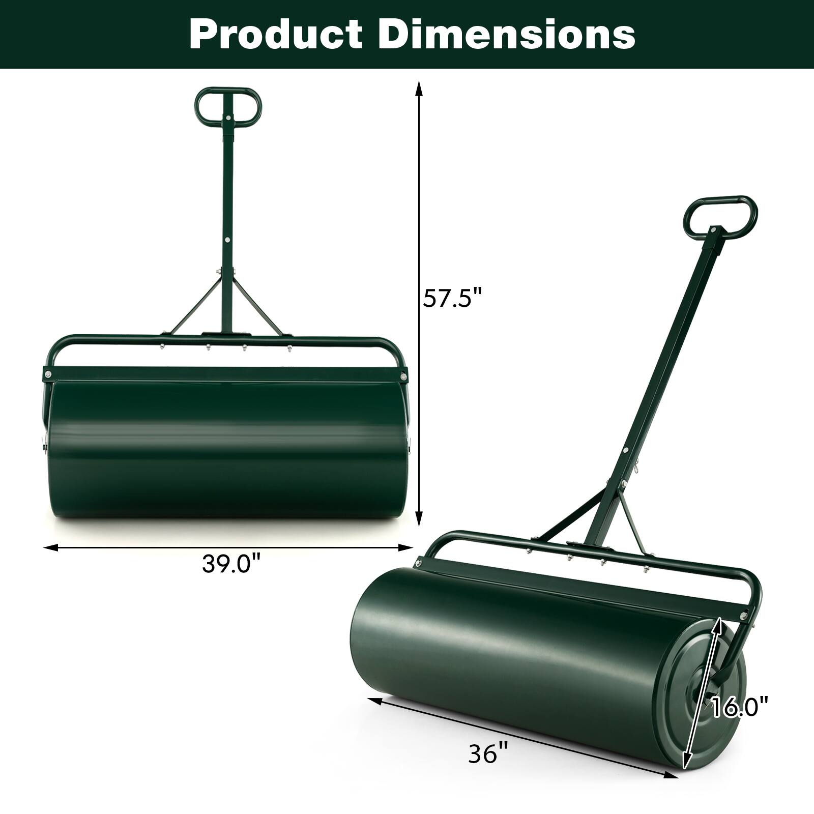 Product Dimensions: 57.5" x 39.0" x 36" x 16.0"