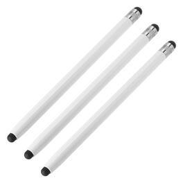 Unique Bargains - 3pcs Stylus Pens for Touch Screens Dual Rubber Tips Capacitive Stylus Universal Tablet Pen Sensitivity Precision - White
