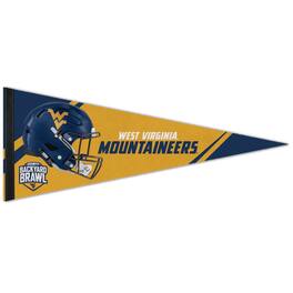 WinCraft - West Virginia Mountaineers Backyard Brawl 12'' x 30'' Premium Pennant - Multicolor
