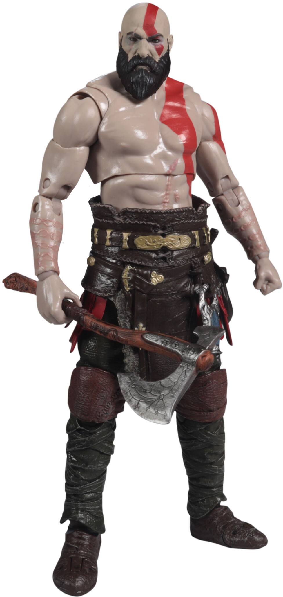 Angle. McFarlane Toys - God of War Kratos (God of War Ragnarok) 7.1" Deluxe Action Figure.
