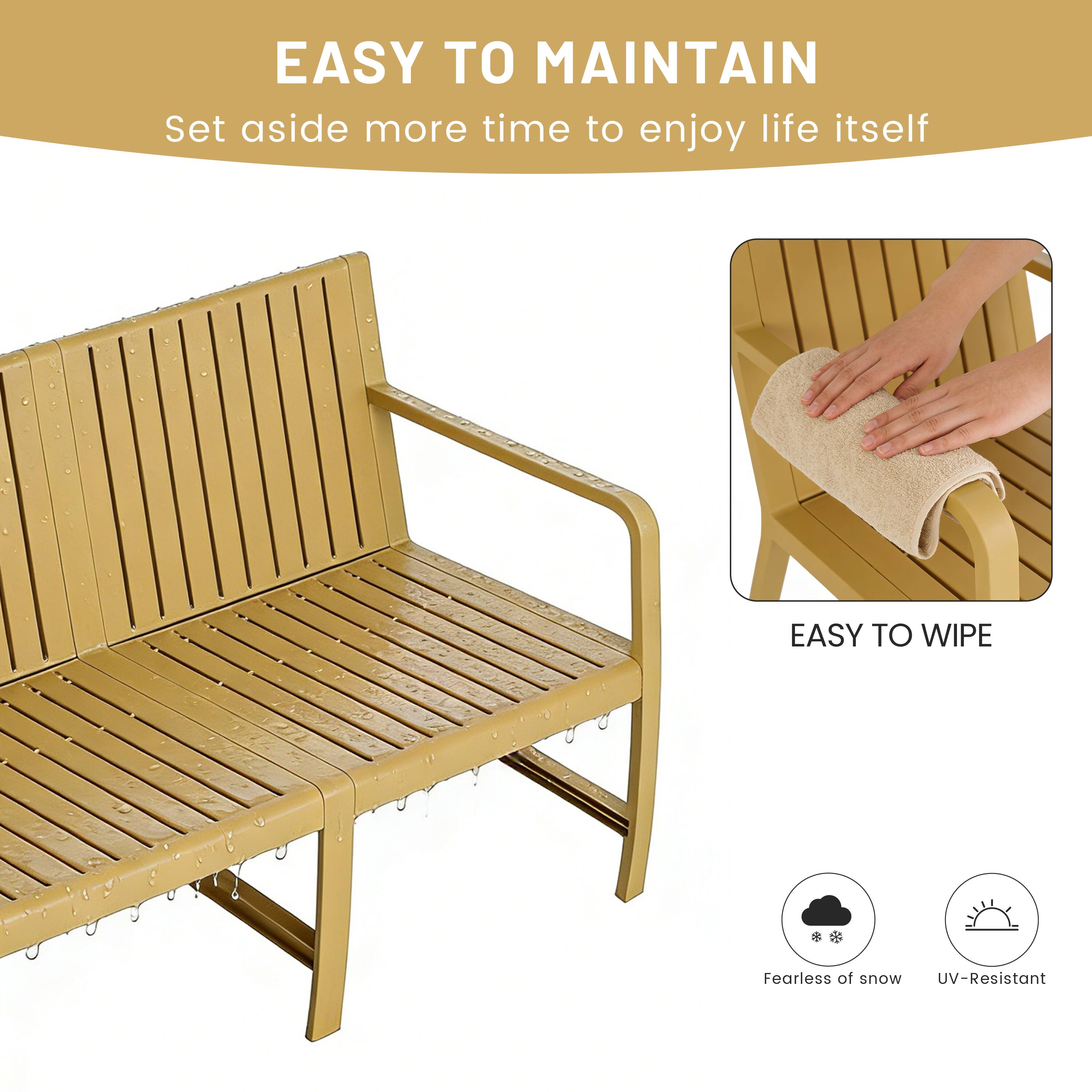 EASY TO MAINTAIN  
Set aside more time to enjoy life itself  

EASY TO WIPE  

Fearless of snow  
UV-Resistant