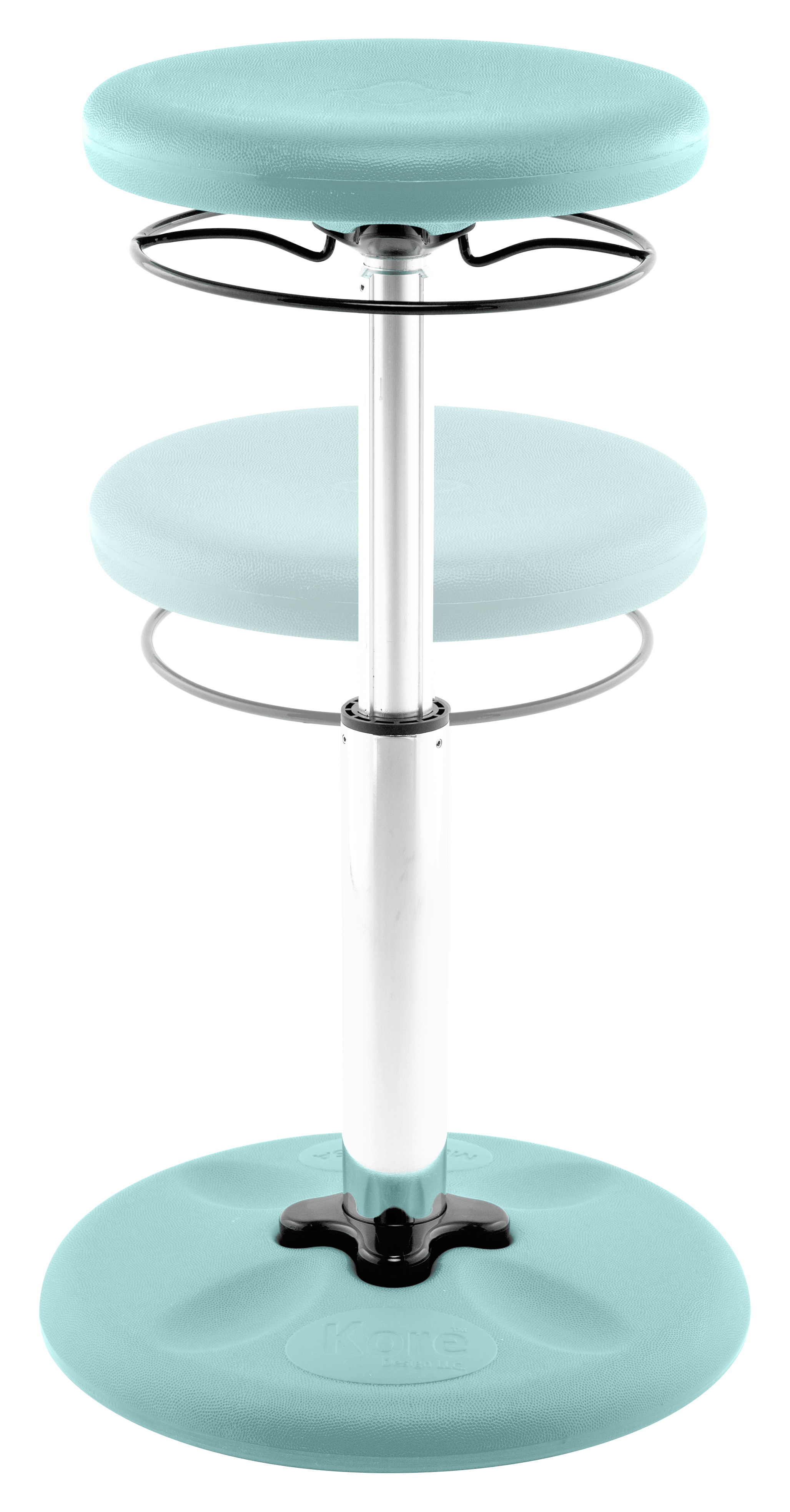 Back. Kore Design - Kids Adjustable Tall Wobble Chair 16.5-24" - Teal.