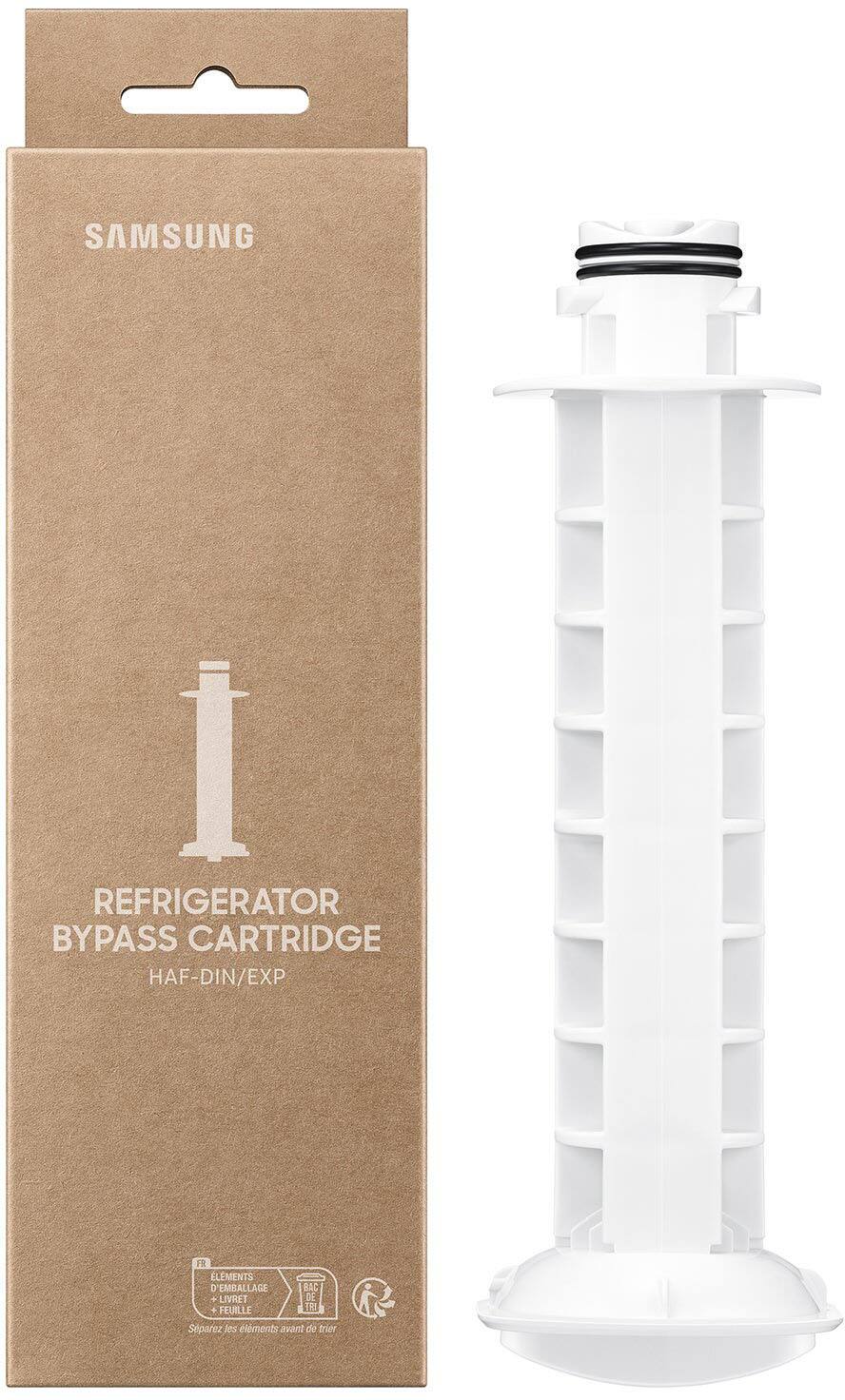 SAMSUNG  
REFRIGERATOR BYPASS CARTRIDGE  
HAF-DIN/EXP  

FR  
ELEMENTS D'EMBALLAGE  
+ LIVRET DE FEUILLE  
Séparez les éléments avant de trier
