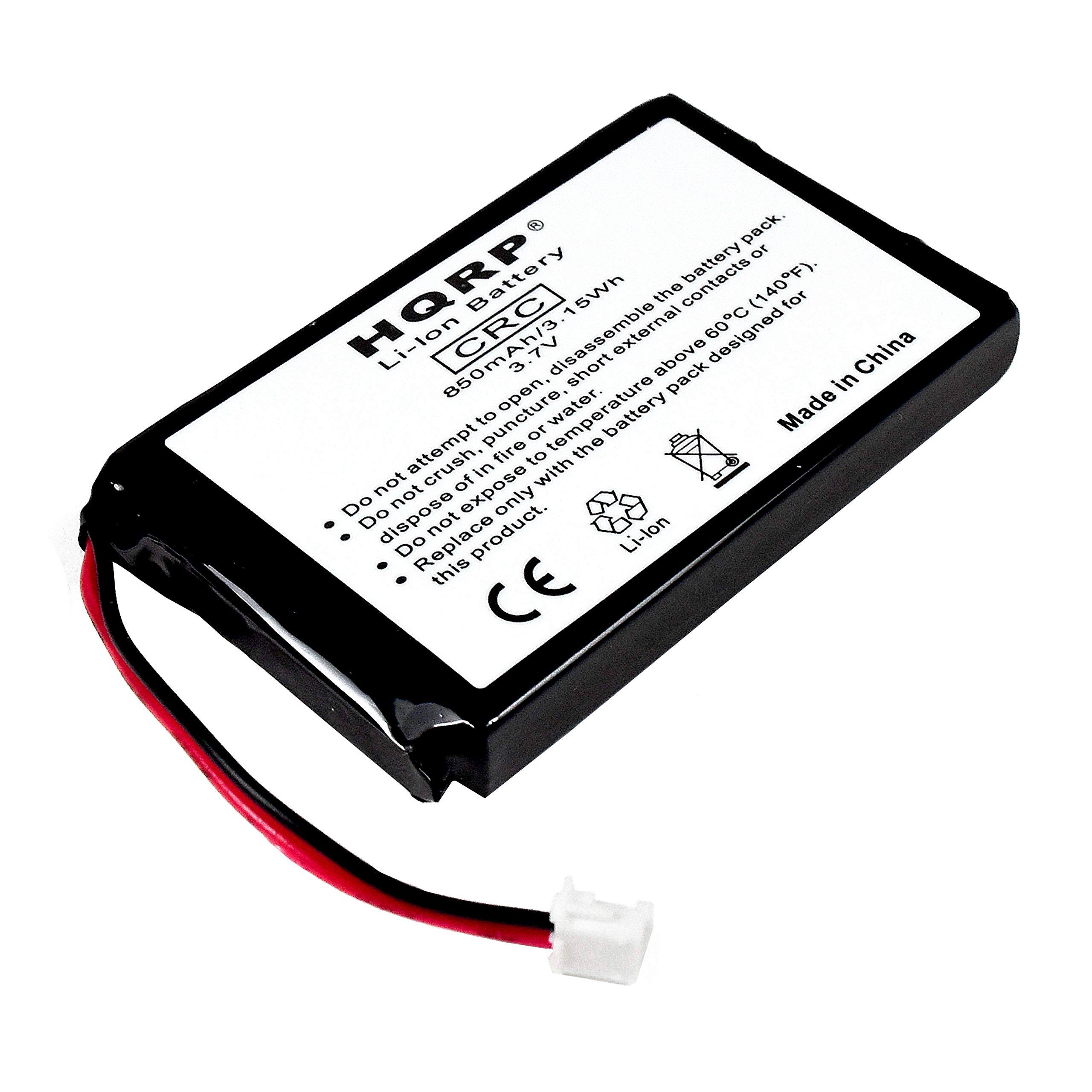 HQRP  
Li-lon Battery  
CRC  
850mAh  
3.7V  
15Wh  
Made in China  

Do not attempt to open, disassemble, or crush the battery pack.  
Do not expose to fire or high temperature above 60°C (140°F).  
Do not dispose of in water.  
Do not puncture, short, or expose to external contacts or water.  
Do not replace with a different product.  
This pack is designed for Li-lon batteries only.  

CE