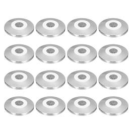 Unique Bargains - 16pcs Speaker Isolation Feet, 25x5mm Copper Shock Absorption Pad Anti Vibration for Amplifier Audio - Silver